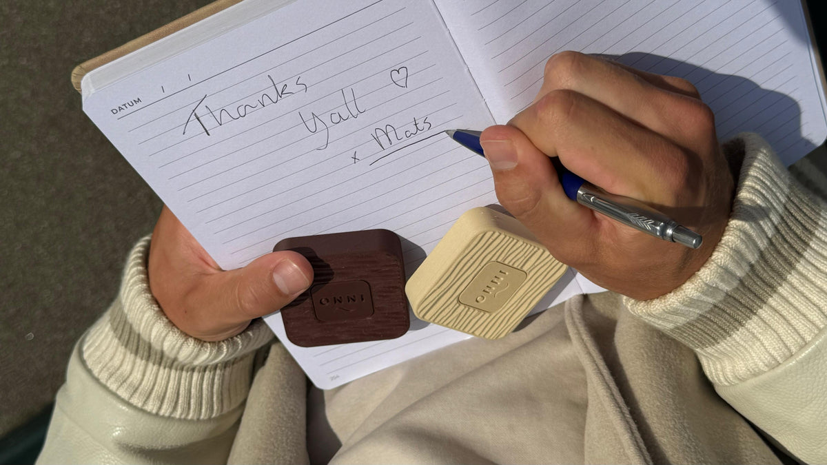 A handwritten note beside the Black Walnut and Classic Birch Kiuas